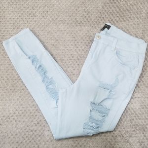 Plus Size distressed skinny jeans
